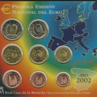 Kursmünzensatz Spanien 2002