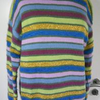 Strickpullover handarbeit Gr.48/50 gestreift *