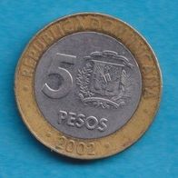 Dominikanische Republik 5 Pesos 2002