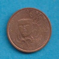 Frankreich 2 Cent 2001