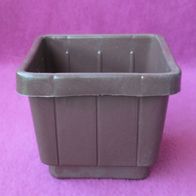Original DDR Blumentopf 14 x 14 cm eckig braun Übertopf Pflanztopf Balkonkasten
