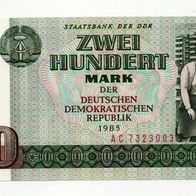 200 Deutsche Mark DDR Echt und UNC Fehldruck Rosenberg Nr. 36 letzte Serie Bankfrisch