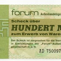 100 Mark Forumschecks DDR 1979 ECHT und UNC Bankfrisch