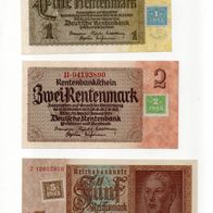 1 - 100 Reichsmark Sowjetische Besatzungzone Kuponausgabe 1948 UNC