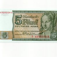 5 DM Ersatzserie BBk II für Westberlin 1963 (nicht ausgegeben) Bankfrisch