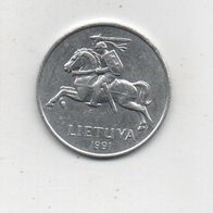 Münze Litauen 5 Centai 1991