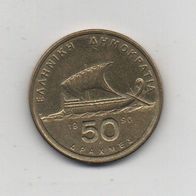 Münze Griechenland 50 Drachmen 1990