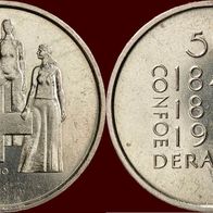 Schweiz 5 Franken 1974 Verfassungsrevision 100. Jahrestag