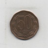 Münze Chile 50 Pesos 1982