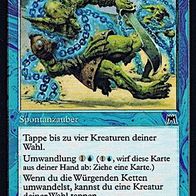 4x "Würgende Ketten", Common aus "Aufmarsch", ungespielt