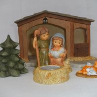 Goebel Nina Marco Midi-Krippe Krippenstall Heilige Familie Katzenmama Tannenbaum 2013