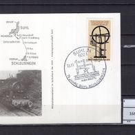 DDR 1986 Sonderpostkarte 75 Jahre Suhl-Schleusingen mit MiNr. 2957 Sonderstempel