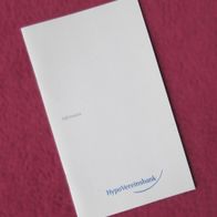 Adress Buch Heft "HypoVereinsbank" 2000er 16 Seiten 8,9x 15,2cm Kalender Einlage