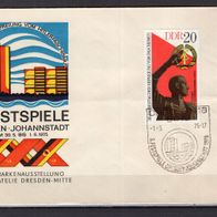 DDR 1975 Sonderbeleg 3. Festspiele Dresden-Johannstadt mit MiNr. 2039 Sonderstempel