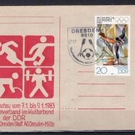 DDR 1983 Sonderbeleg Sportwerbeschau mit MiNr. 2479 Sonderstempel