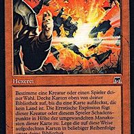 4x "Erratische Explosion", Common aus "Aufmarsch", sehr wenig gespielt