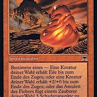 4x "Amulett des Fiebers", Common aus "Aufmarsch", ungespielt