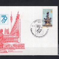 DDR 1979 Sonderpostkarte Nationale Briefmarkenausstellung mit MiNr. 2441 Sonderstempe