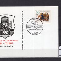 BRD / Bund 1979 Sonderpostkarte Tilsitertreffen in Kiel mit MiNr. 1011 Sonderstempel