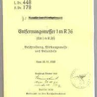 Beschreibung Entfernungsmesser 1m R 36 von 1938