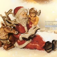 Goebel Die Weihnachtsgeschichte Weihnachtsmann mit Engel Rentier Limited Edition 2008