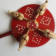 Holz Spielzeug Pickende Hühner bunt 50er Handkreisel Motorik Vintage