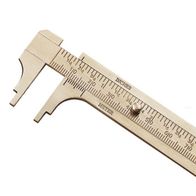 Schieblehre 100 mm Messing Messschieber Knopfmass