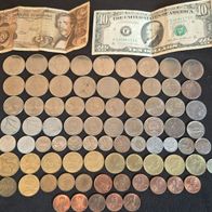 Münzen & Banknoten Konvolut - Versch. Länder - inkl. USD + CHF