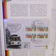 Ausstellungsbrief Post AG Pacific 97 Top Zustand