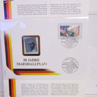 50 Jahre Marshallplan Motivbrief Sondermarken Top Zustand