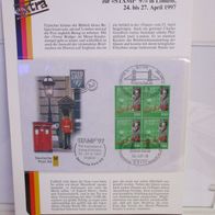 Deutscher Messebeleg Brief zur STAMP 97 London Top Zustand