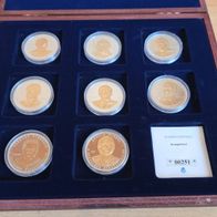 Medaillen Set - Kanzler der BRD - Limitierte Sammlung - Vergoldet - selten
