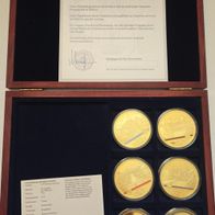 Medaillen Set - Deutsche Schlösser und Burgen - 6 Medaillen - Vergoldet - Selten