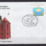 BRD / Bund 2003 Sonderbeleg Mauersegler Vogel des Jahres 2003 mit MiNr. 2335 Sonderst