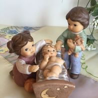 Goebel Nina & Marco "Hallo, Geschwisterchen" Wiege Mond Sterne Teddy Baby Ball 2007