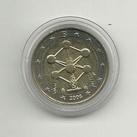 Belgien 2 Euro Gedenkmünze 2006 Atomium in Brüssel unzirkuliert