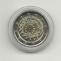 Belgien 2 Euro Gedenkmünze 2015 30 Jahre Flagge unzirkuliert