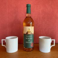 Meissen Gourmet-Set "Glühwein" 2 Henkelbecher + 1 Flasche Glühwein NEU!