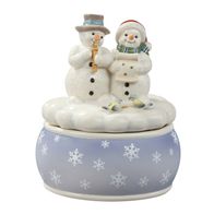 Goebel "Weiße Musikanten" Spieluhr mit Musikwerk Schneemann Pärchen Musizieren 2012