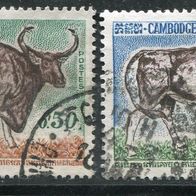 AKa029 Kambodscha gestempelt o, Michel 163 + 165, 2,20 M€, (2012)