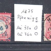 Briefmarken Deutsches Reich 1872, 1 Groschen großer Schild 1875 Pfennige