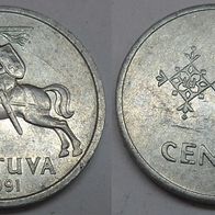 Litauen 1 Centas 1991 ## Ga1