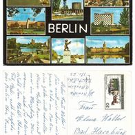 Postkarte, Berlin, Stadtansichten, 70er Jahre, gelaufen