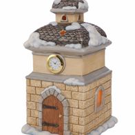 Goebel "Kirchturm" 30 cm LED-Teelicht Uhr Tischuhr Winterwald Winterdorf Kirche 2016