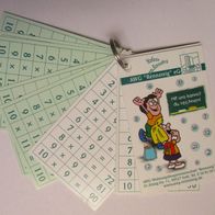 Werbung 1 x 1 Tabellen bis 20 als Kärtchen Wohnungsgenossenschaft Suhl