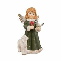 Goebel "Unser Schutzengel" Engel mit Lamm & Vogel Im Winterwald Winterdorf 2017 NEU