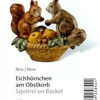 Goebel Weihnacht "Eichhörnchen am Obstkorb" 5 cm Winterwald Winterdorf 2011 NEU + OVP