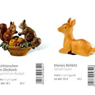 Goebel Eichhörnchen am Obstkorb + Kleines Rehkitz Winterwald Winterdorf 2011 NEU OVP