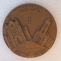 Bronze Medaille - Centenaire Des Eglises 1978 1979 - Genas Azieu * *