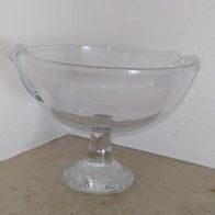 Fußschale aus klarem Glas,